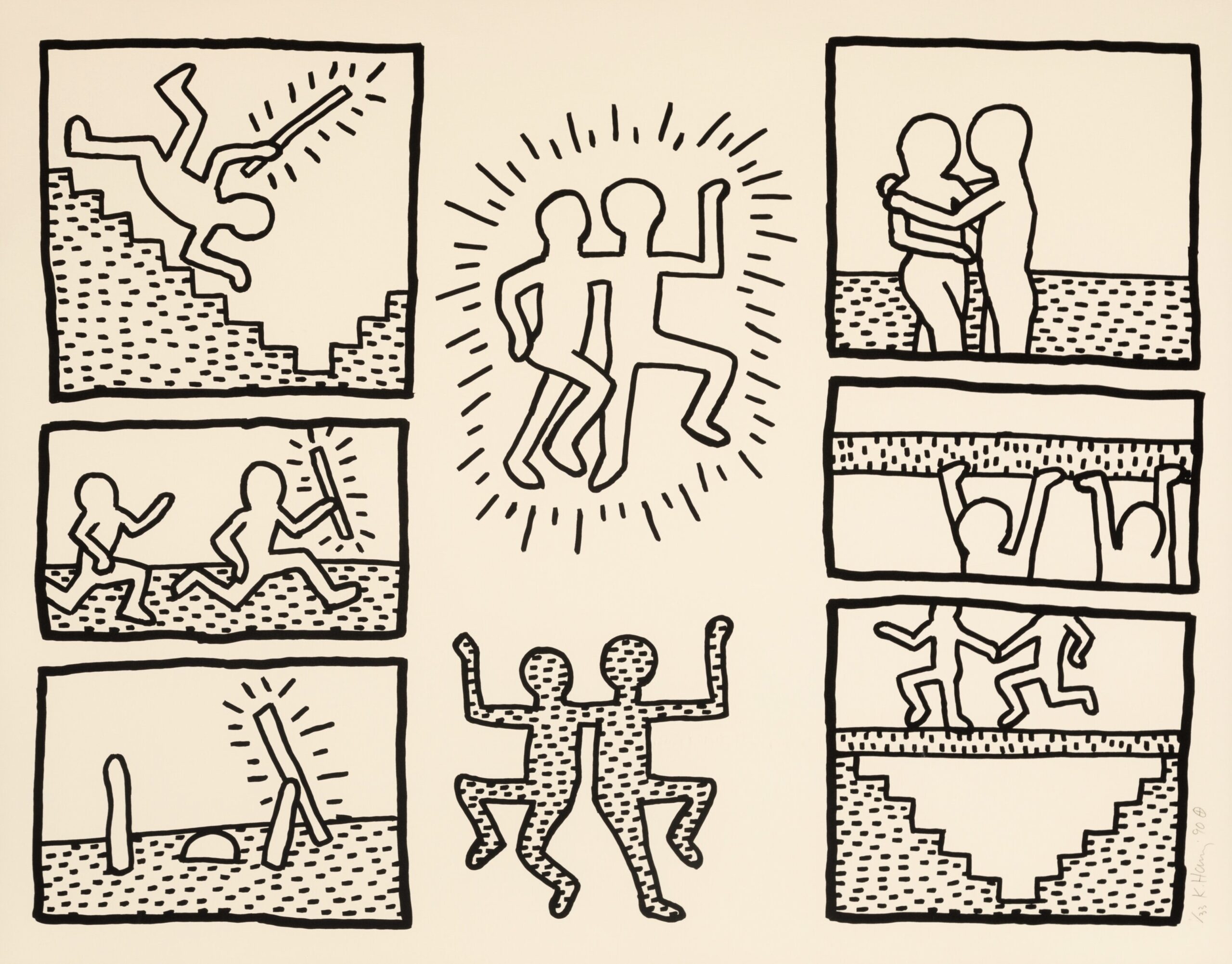 Untitled (Plate 6) from The Blueprint Drawings by Keith Haring