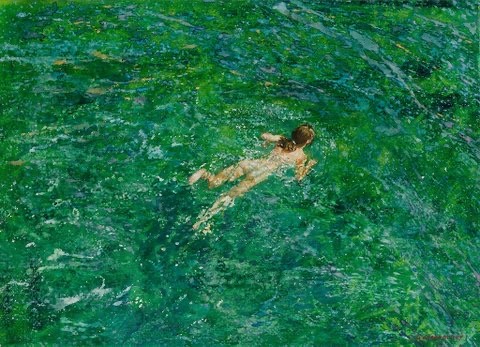 Solo Swimmer, Maria Filopoulou, Belgravia Gallery