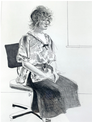 Celia Seated on an Office Chair (black state), 1974, David Hockney, Petersburg Press