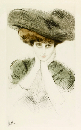 Lady Wearing a Hat, Helleu Paul