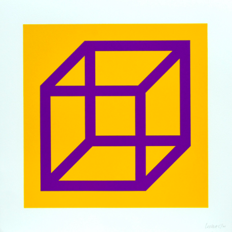 Open Cube in Color on Color Plate 27 by Sol LeWitt