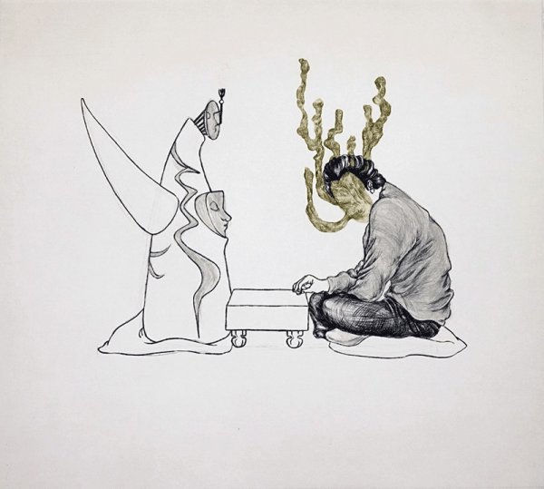 Shogi With “Tower Of The Sun”, 2018, Tabaimo