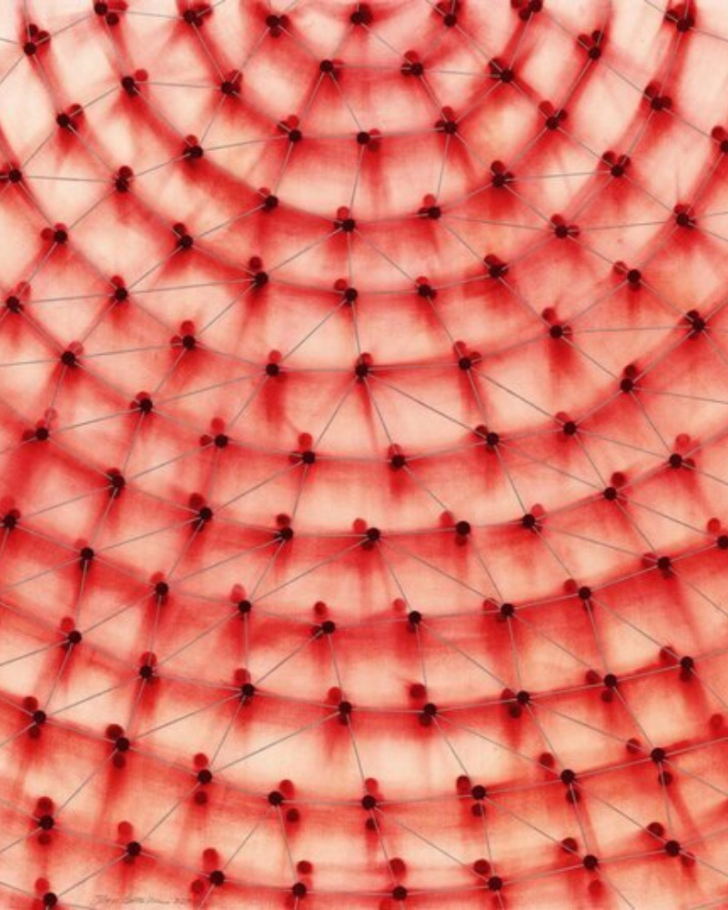 Dome (Red), 2017, Ross Bleckner