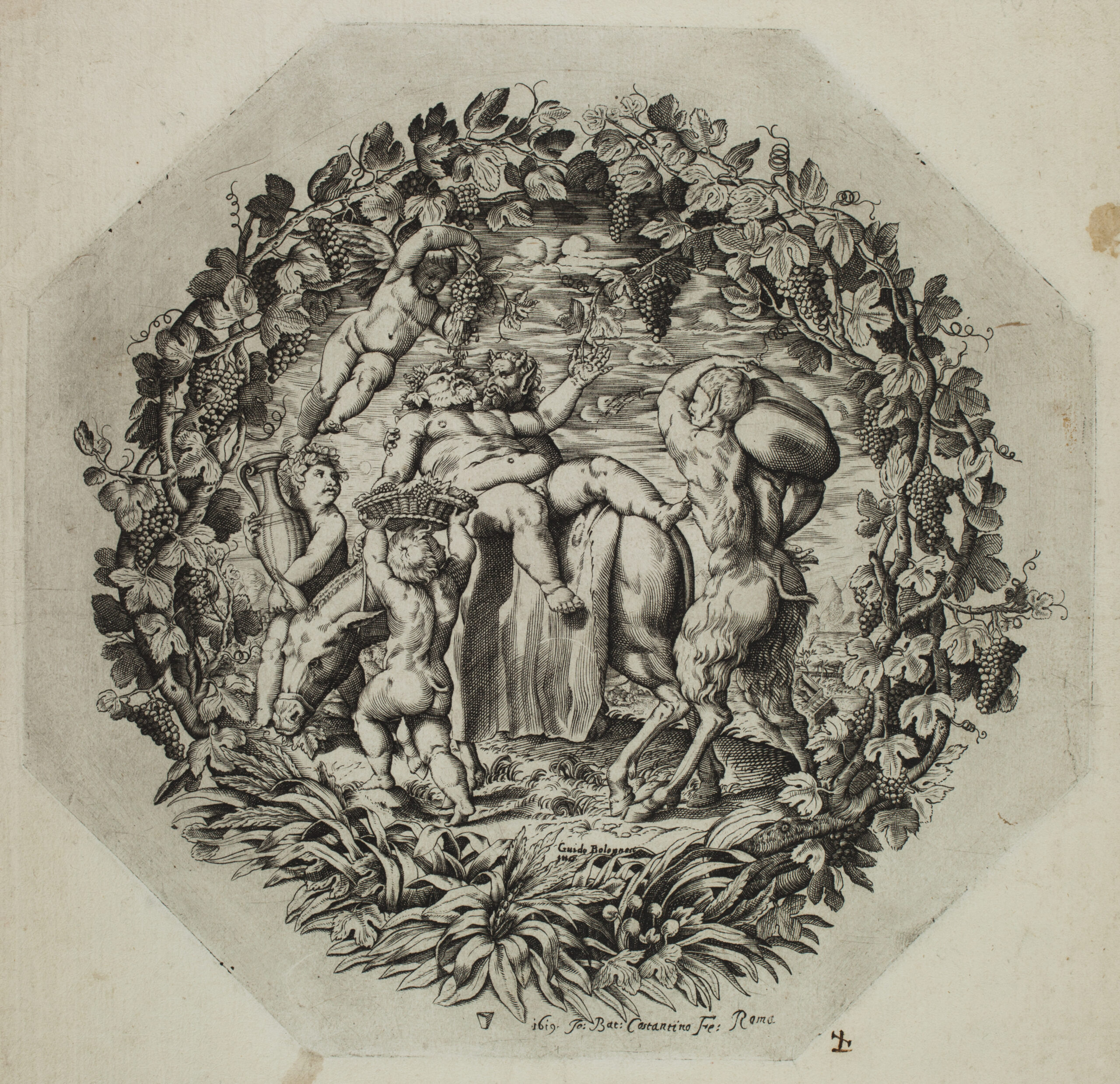 A Bacchanal with Drunken Silenus by Giovanni Battista Costantini