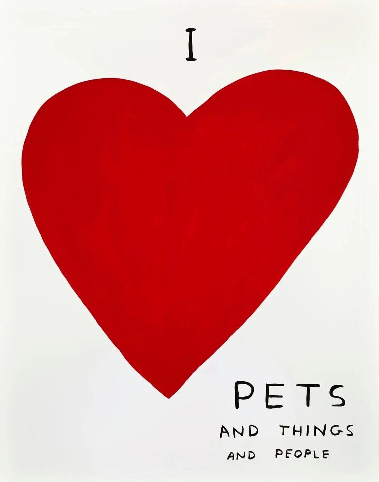 I Love Pets by David Shrigley