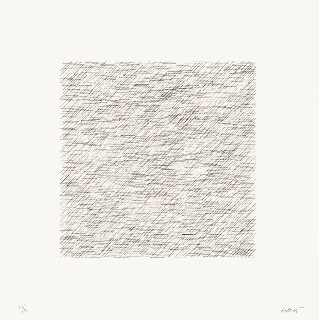 Lines of One Inch in Four Directions and All Combinations 03 (70122), 1971, Sol LeWitt