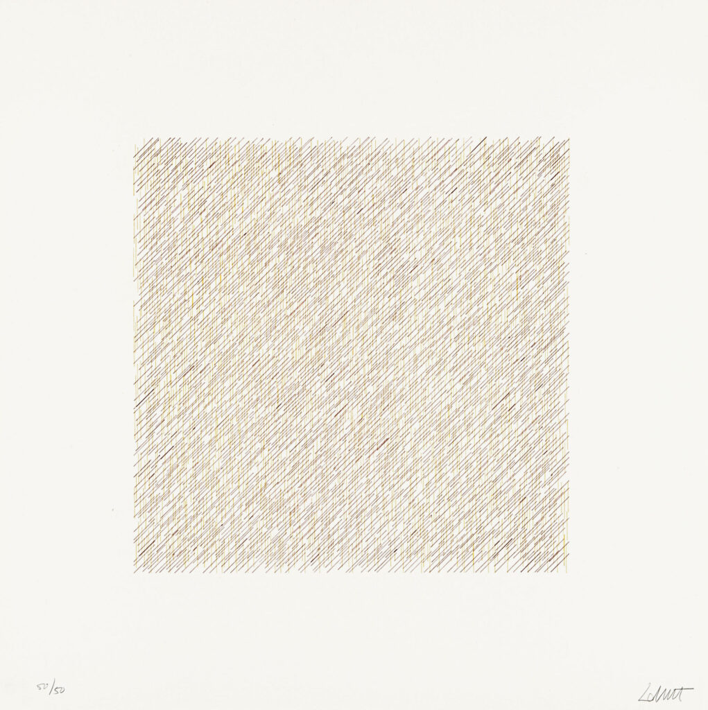 Lines of One Inch in Four Directions and All Combinations 06 (70120), 1971, Sol LeWitt