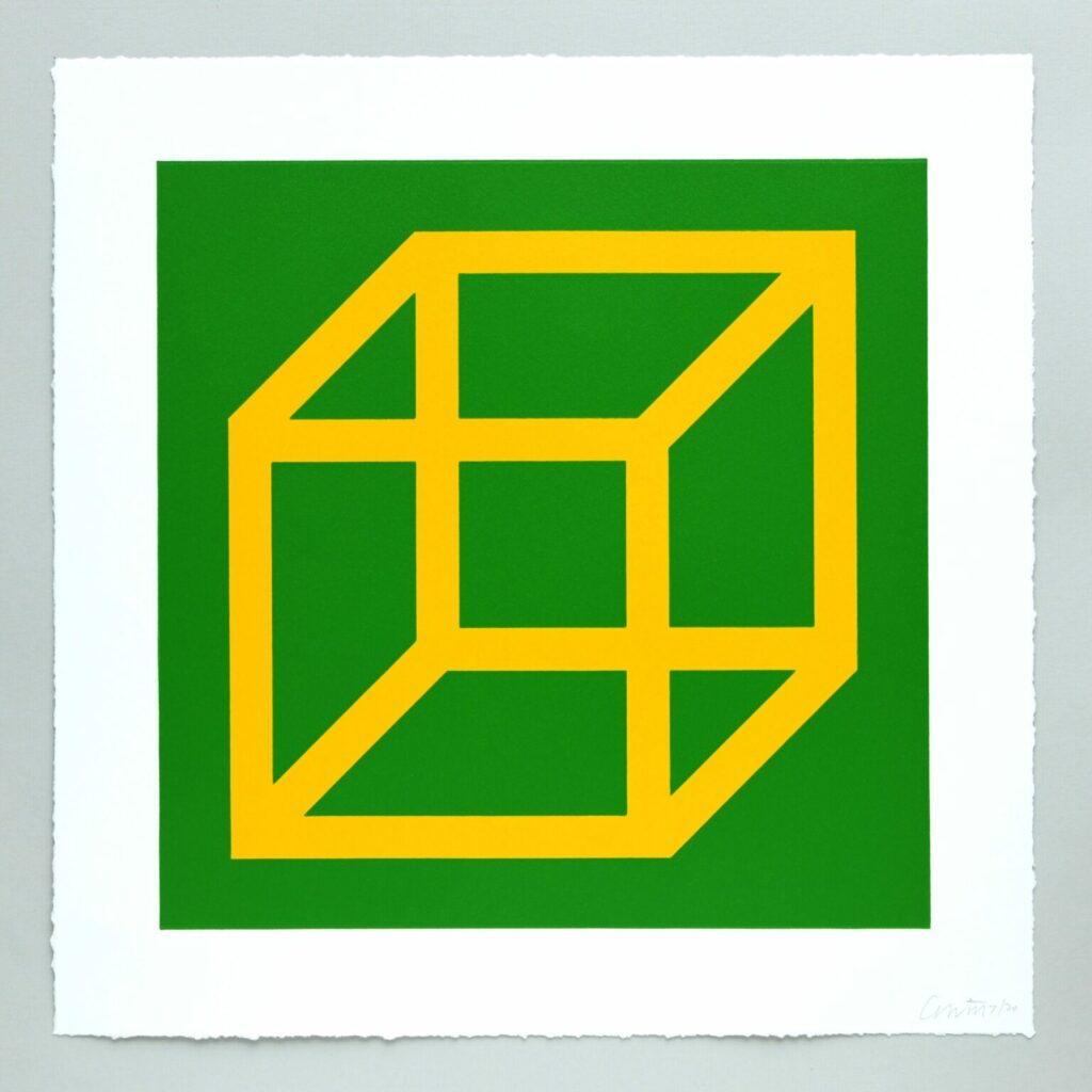 Open Cube in Color on Color Plate 08, 2003, Sol LeWitt