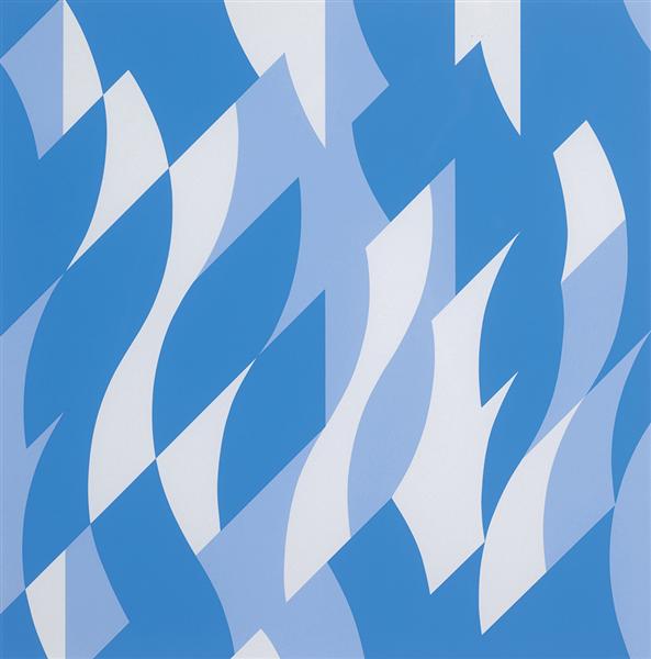 Two Blues, 2003, Bridget Riley, Lougher Contemporary