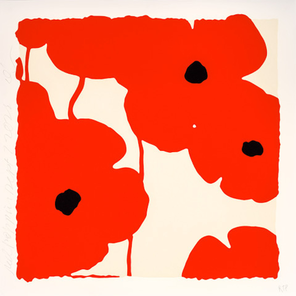 Red and White Poppies (September 7, 2022) by Donald Sultan