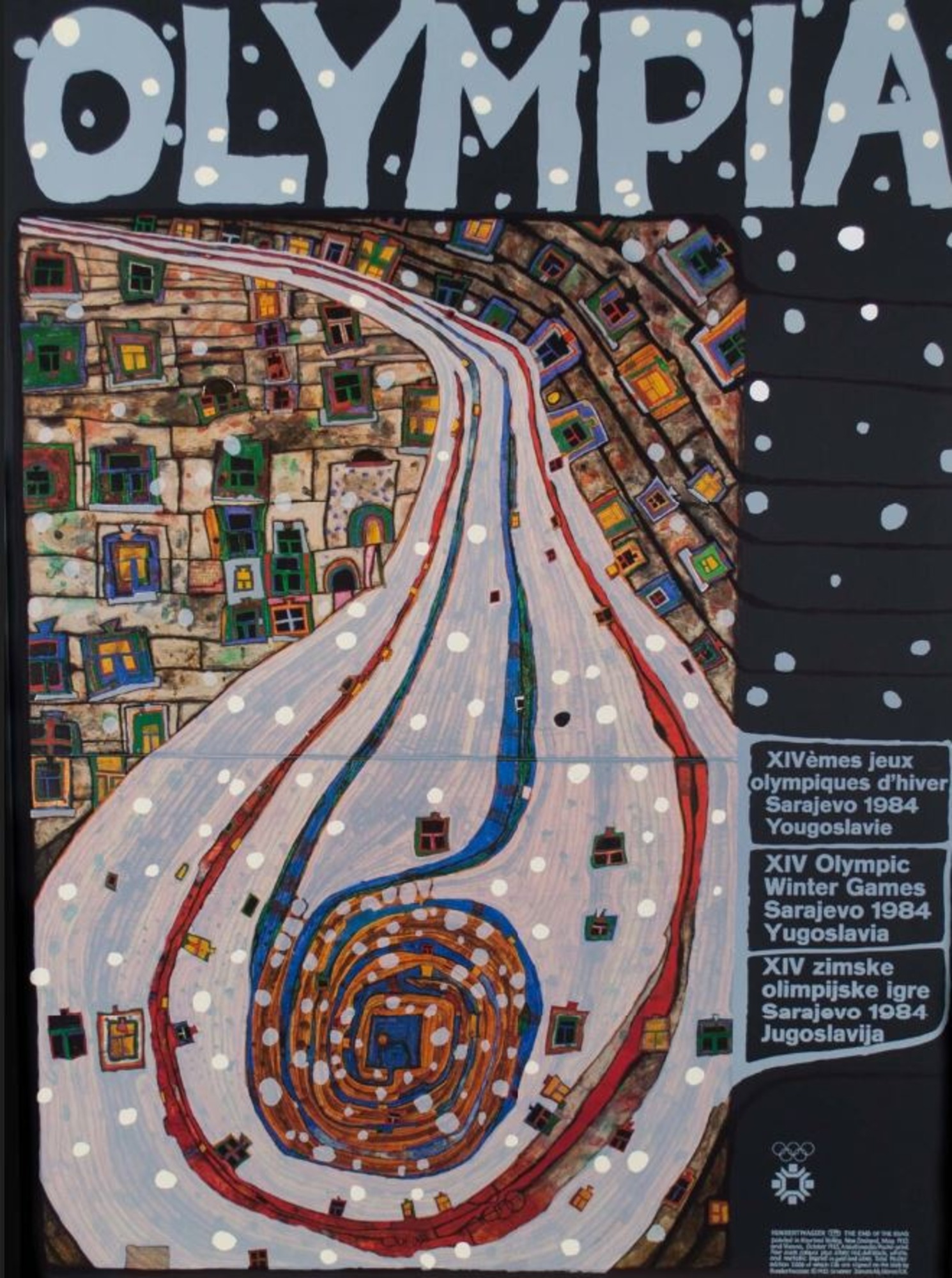 Olympia Yuogoslavia Winter Games by Friedensreich Hundertwasser