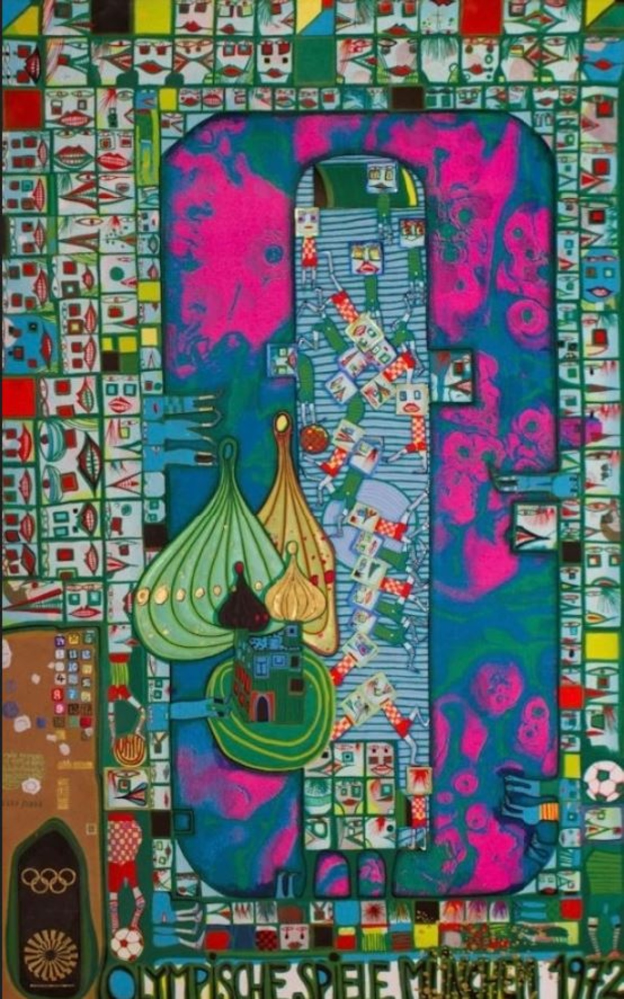 Olympic Pink Munich by Friedensreich Hundertwasser