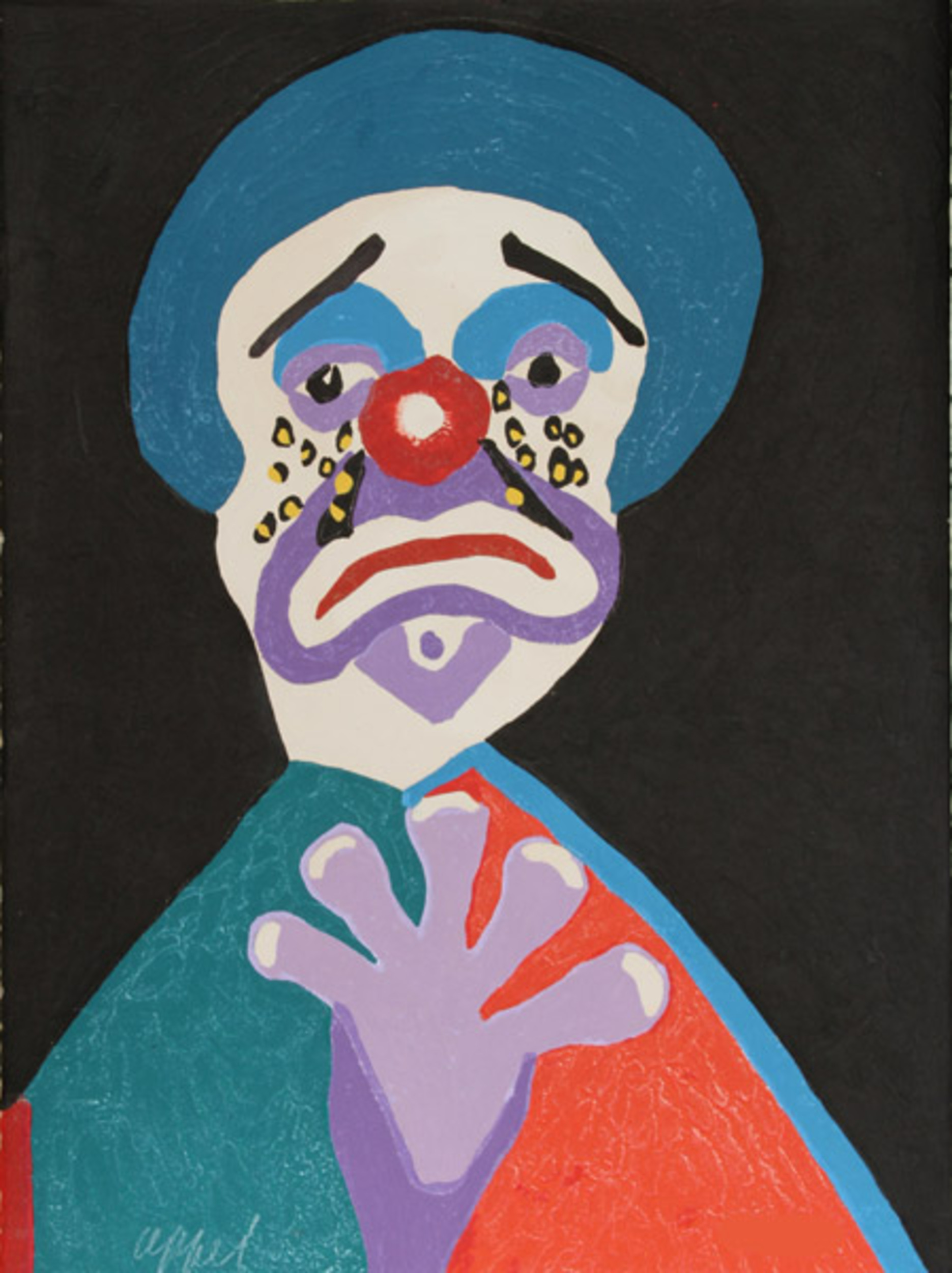 The clown with the golden tears by Karel Appel