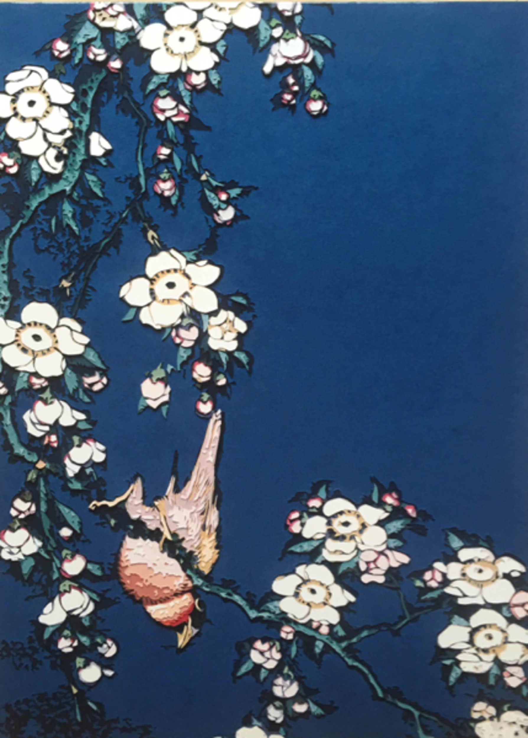 Bullfinch and weeping cherry by Vik Muniz