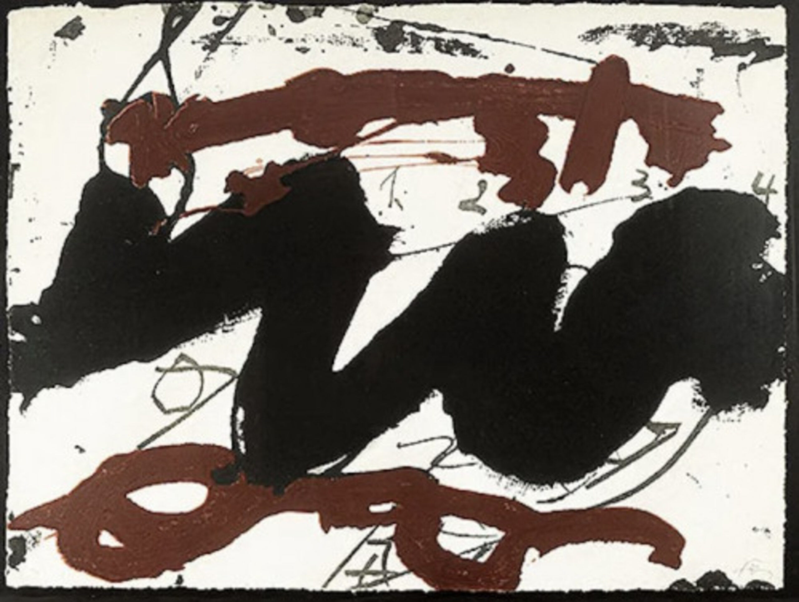 Roig I negre 2 by Antoni Tapies