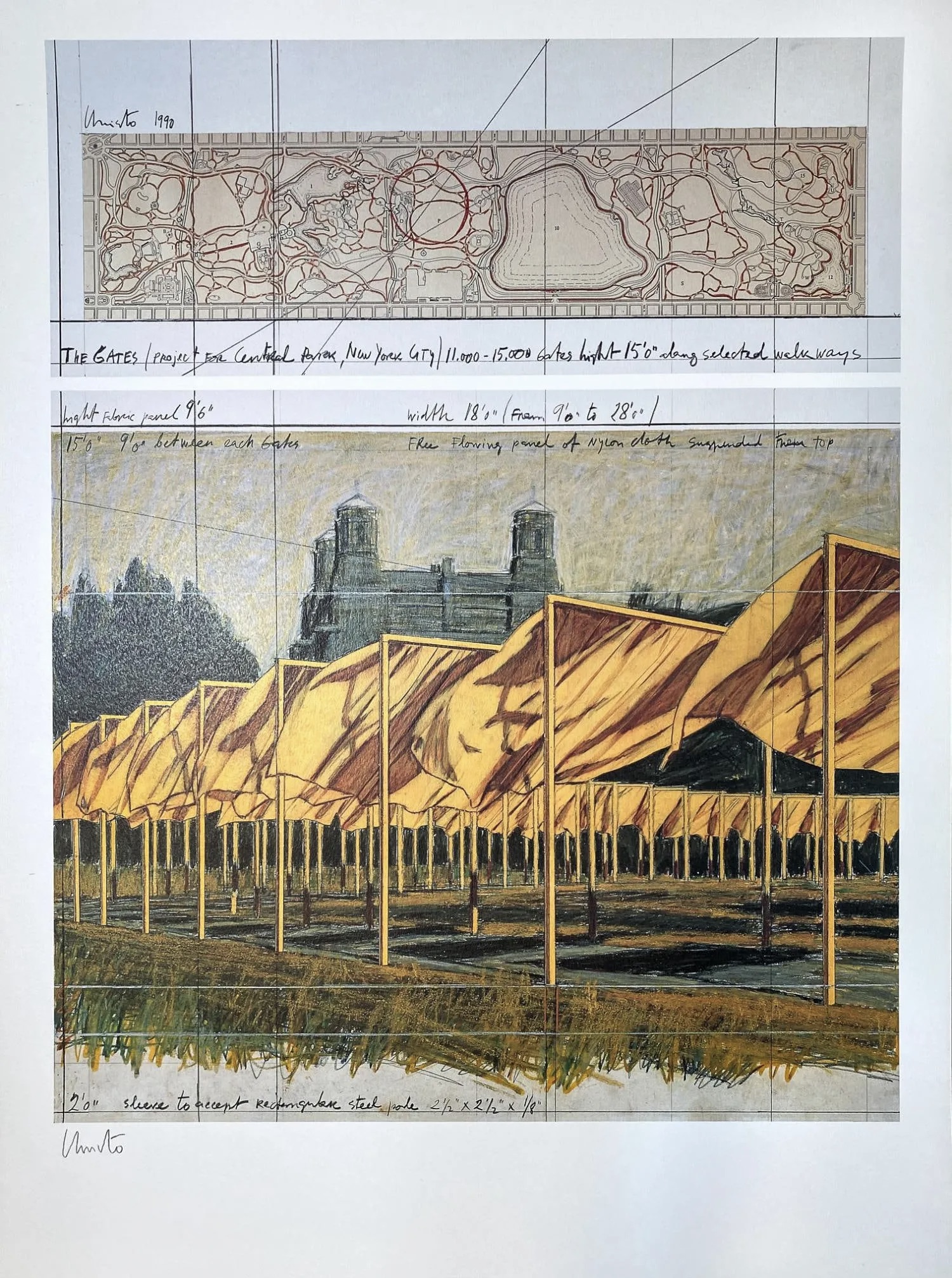 The Gates Project for Central Park (III) by Christo