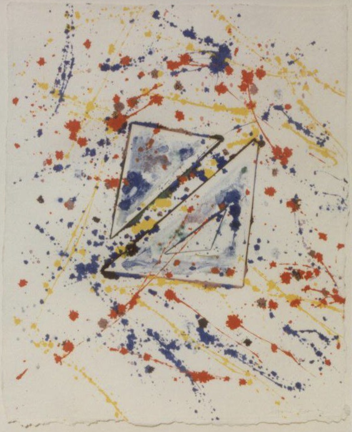 In, On and Of paper, #1 by Sam Francis