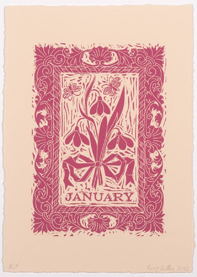 January, from Months of the Year, Pink by Rory Hutton