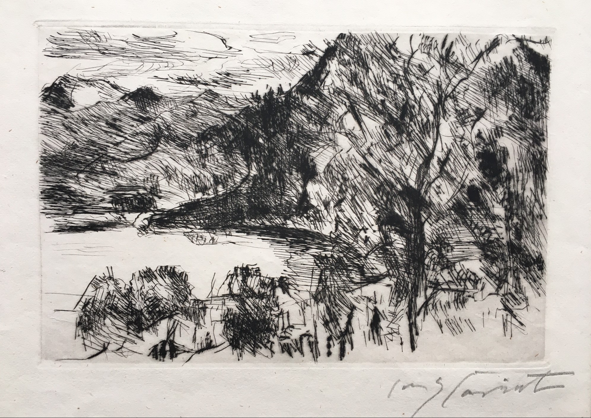 Walchensee mit Jochberg by Lovis Corinth