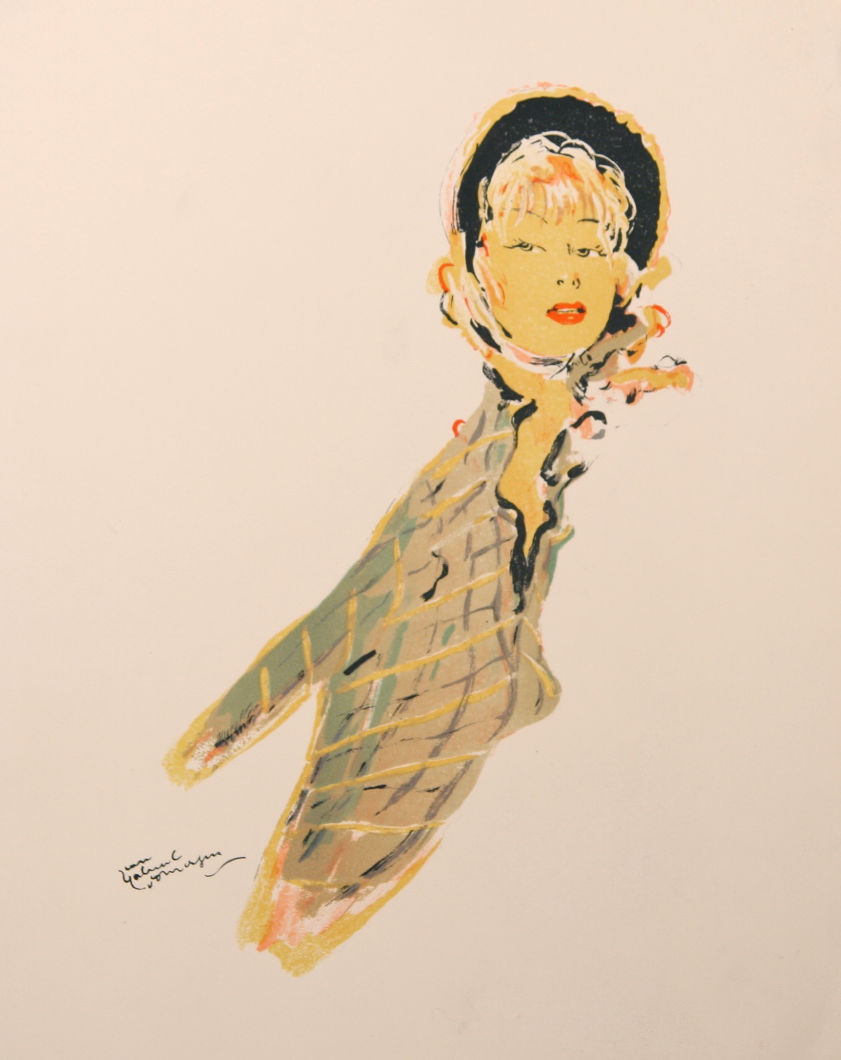 Le Bonnet by Jean-Gabriel Domergue