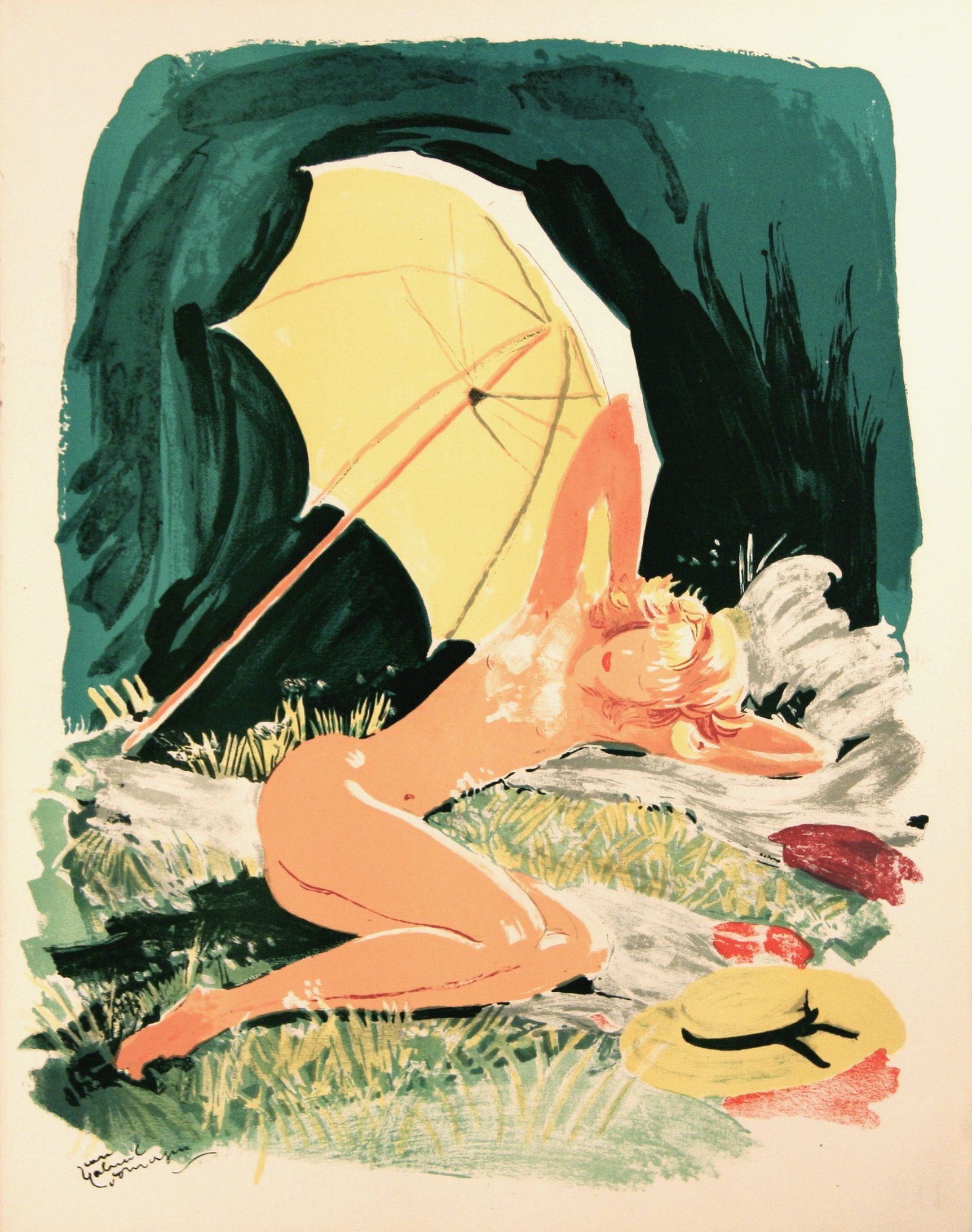 Sumbathing by Jean-Gabriel Domergue