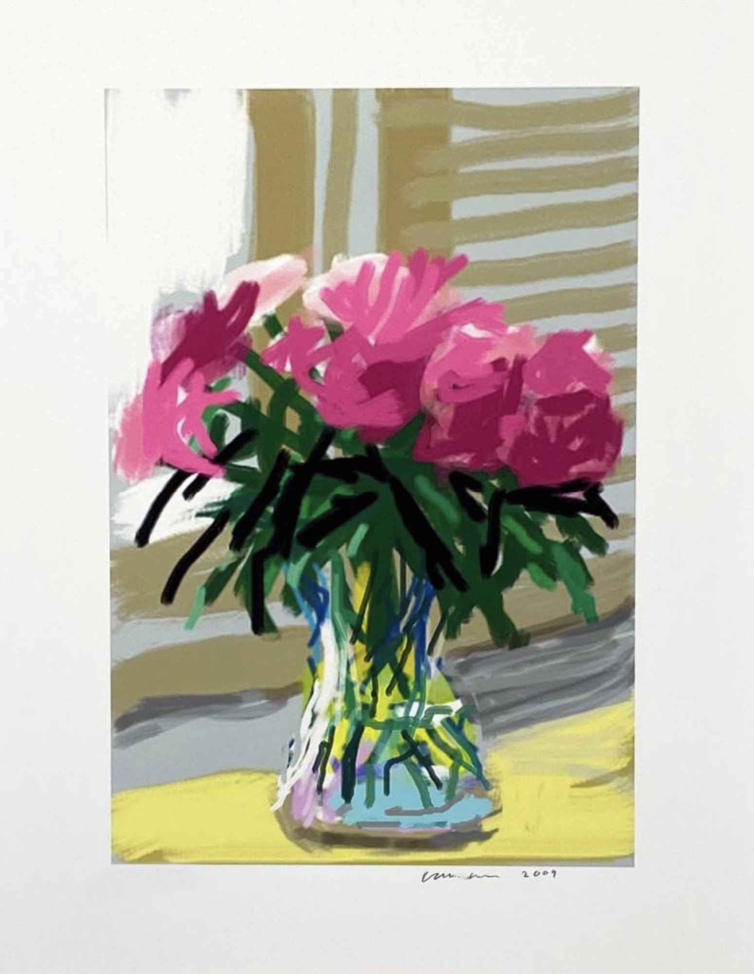 My Window – iPad drawing ‘No. 535’, 28th June 2009 by David Hockney