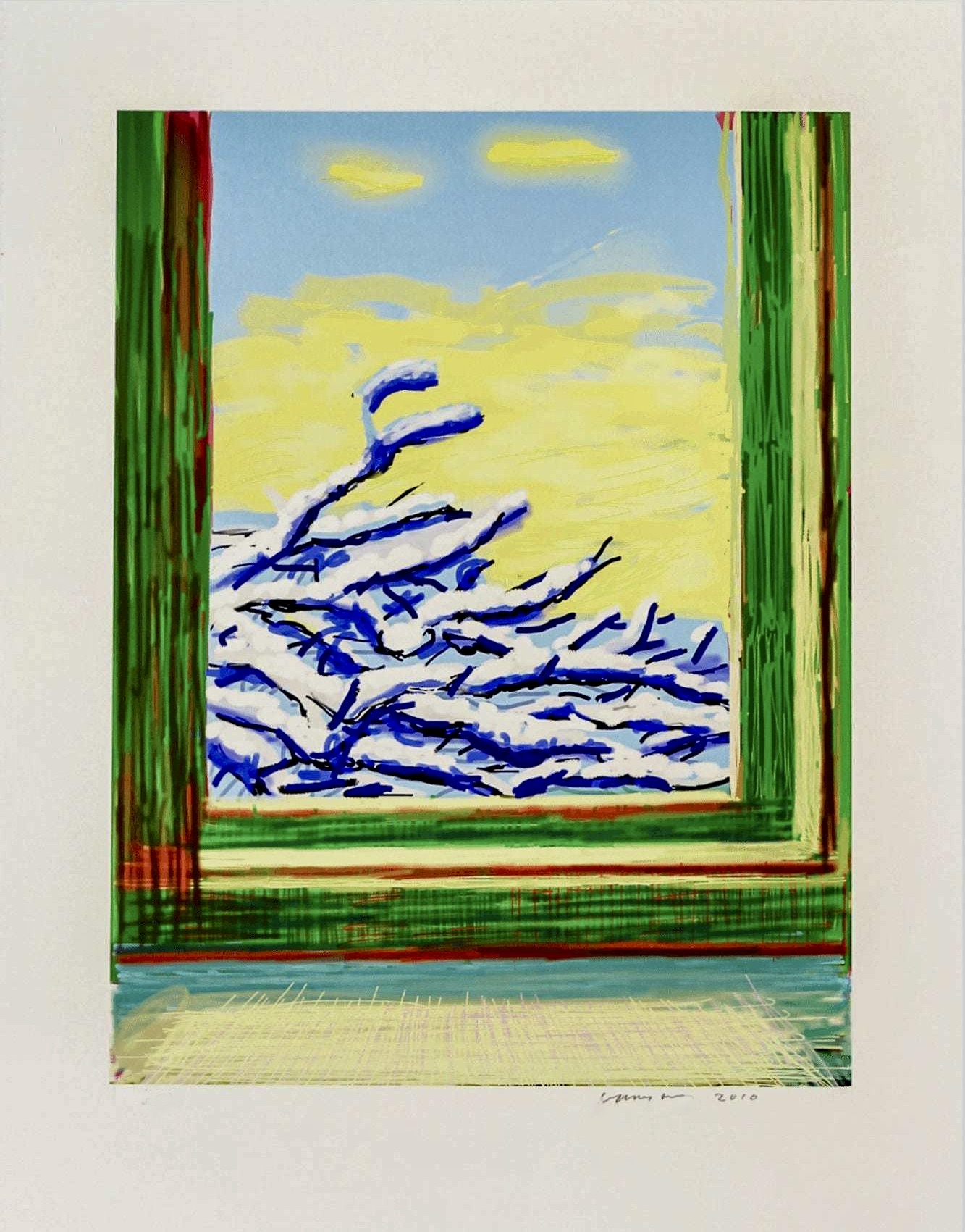 My Window – iPad drawing ‘No. 610′, 23rd December 2010 by David Hockney