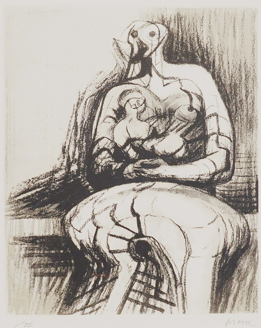 Seated Mother and Child by Henry Moore