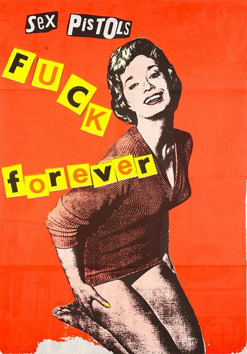 Sex Pistols Fuck Forever 1986 Hamilton’s Gallery Promotional Print by Jamie Reid