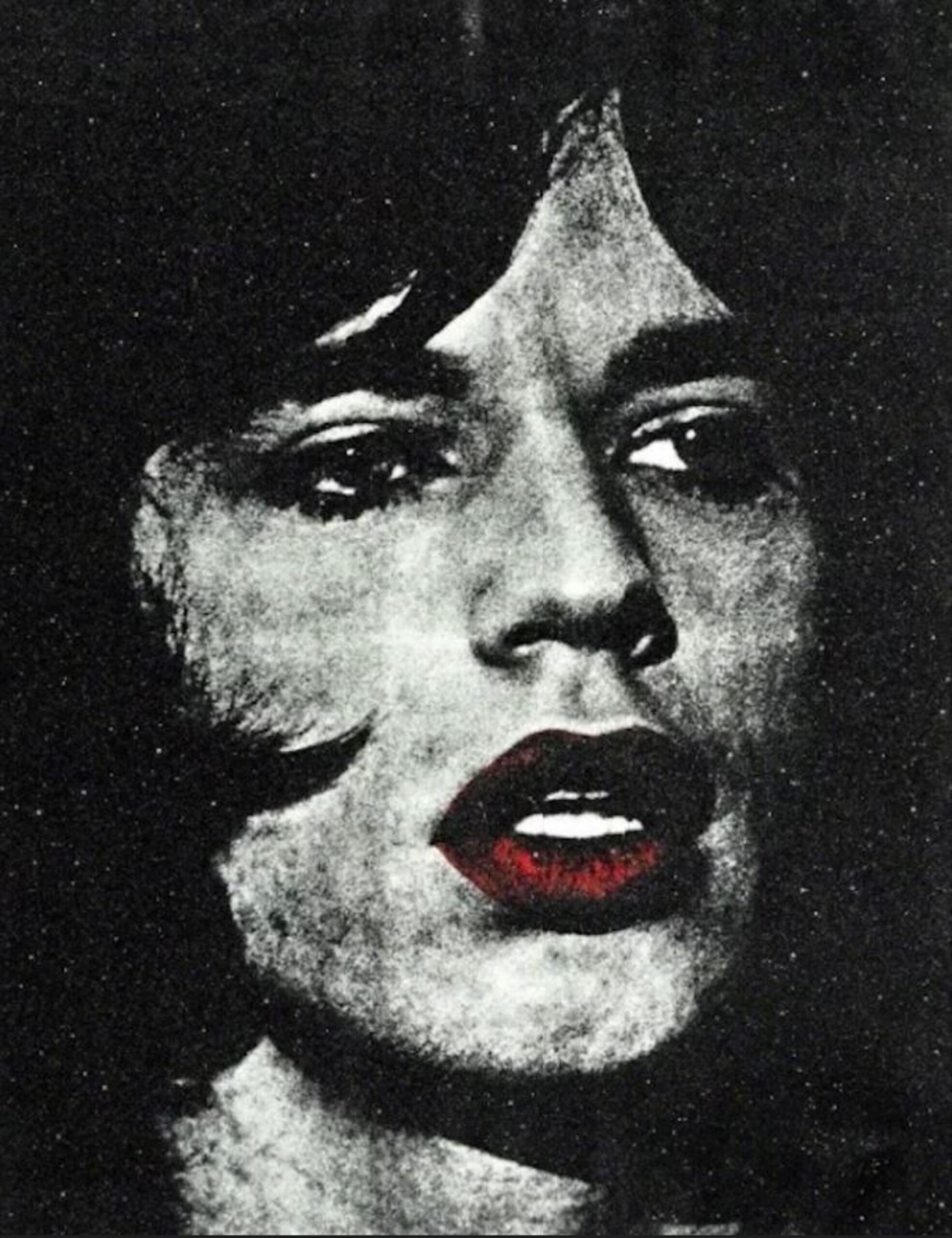 Jagger With Red Lips by Russell Young