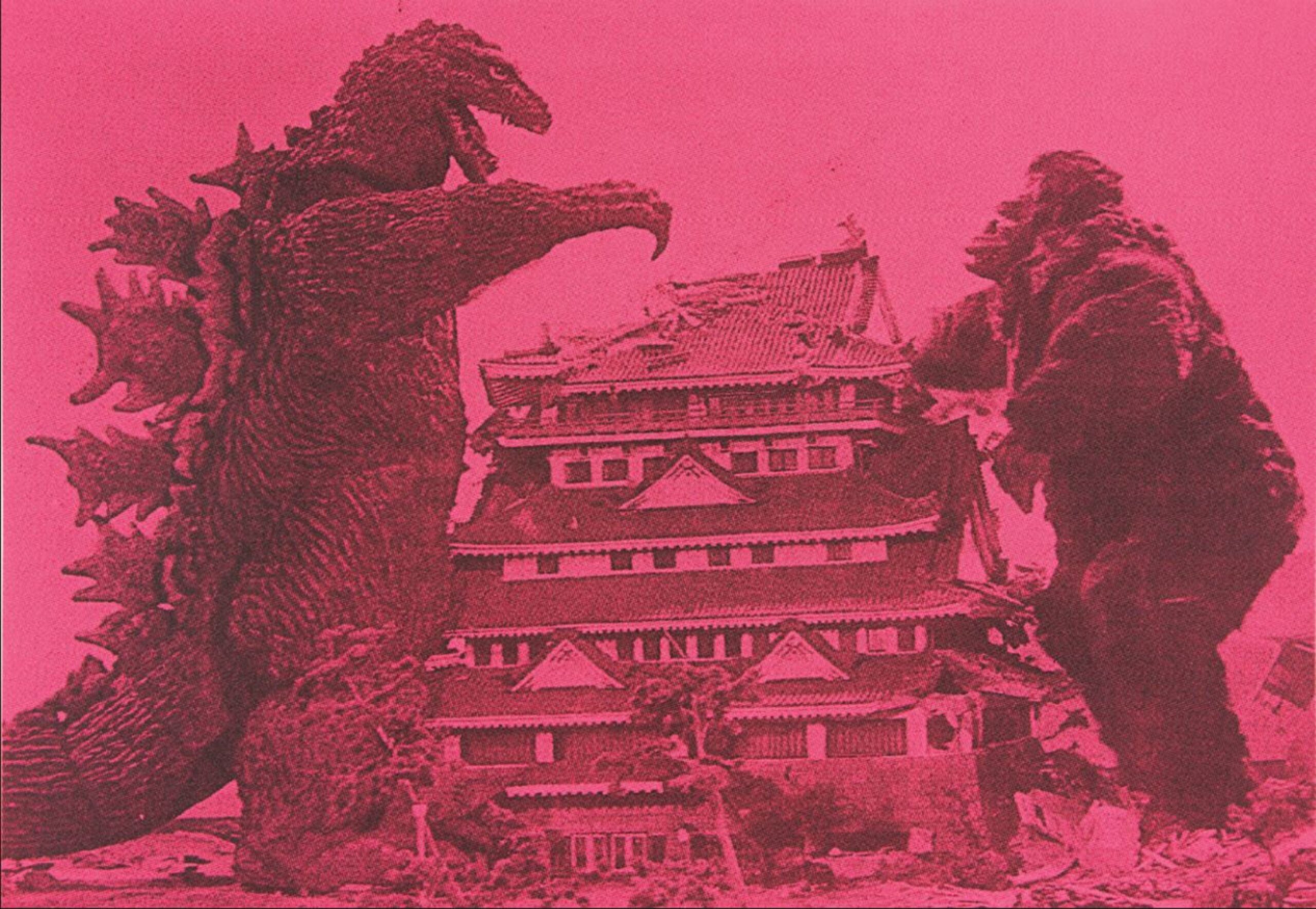 Godzilla Vs. King Kong Pink by Russell Young