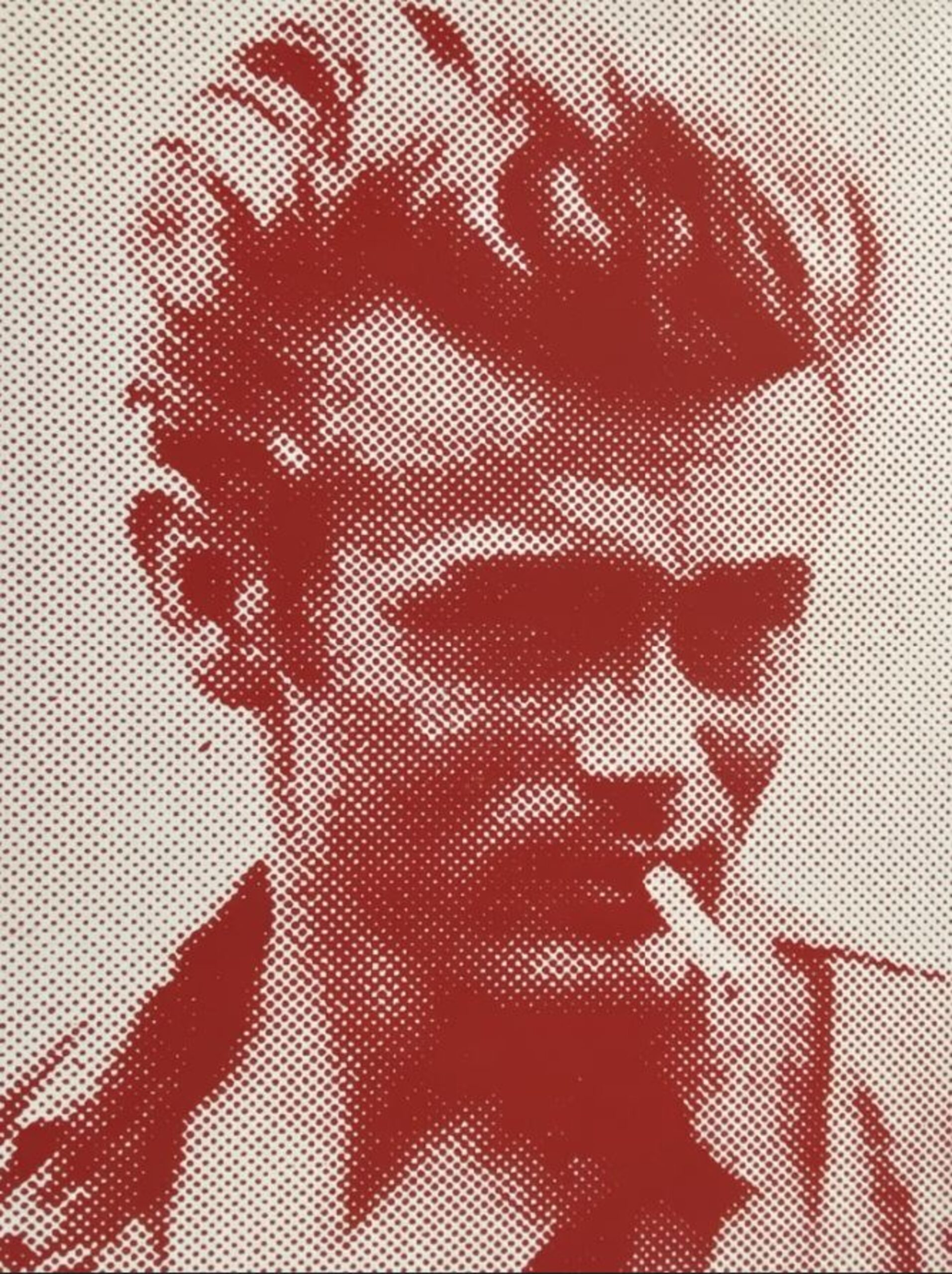 James Dean Red &White – Oh, Manchester So Much To Answer To by Russell Young