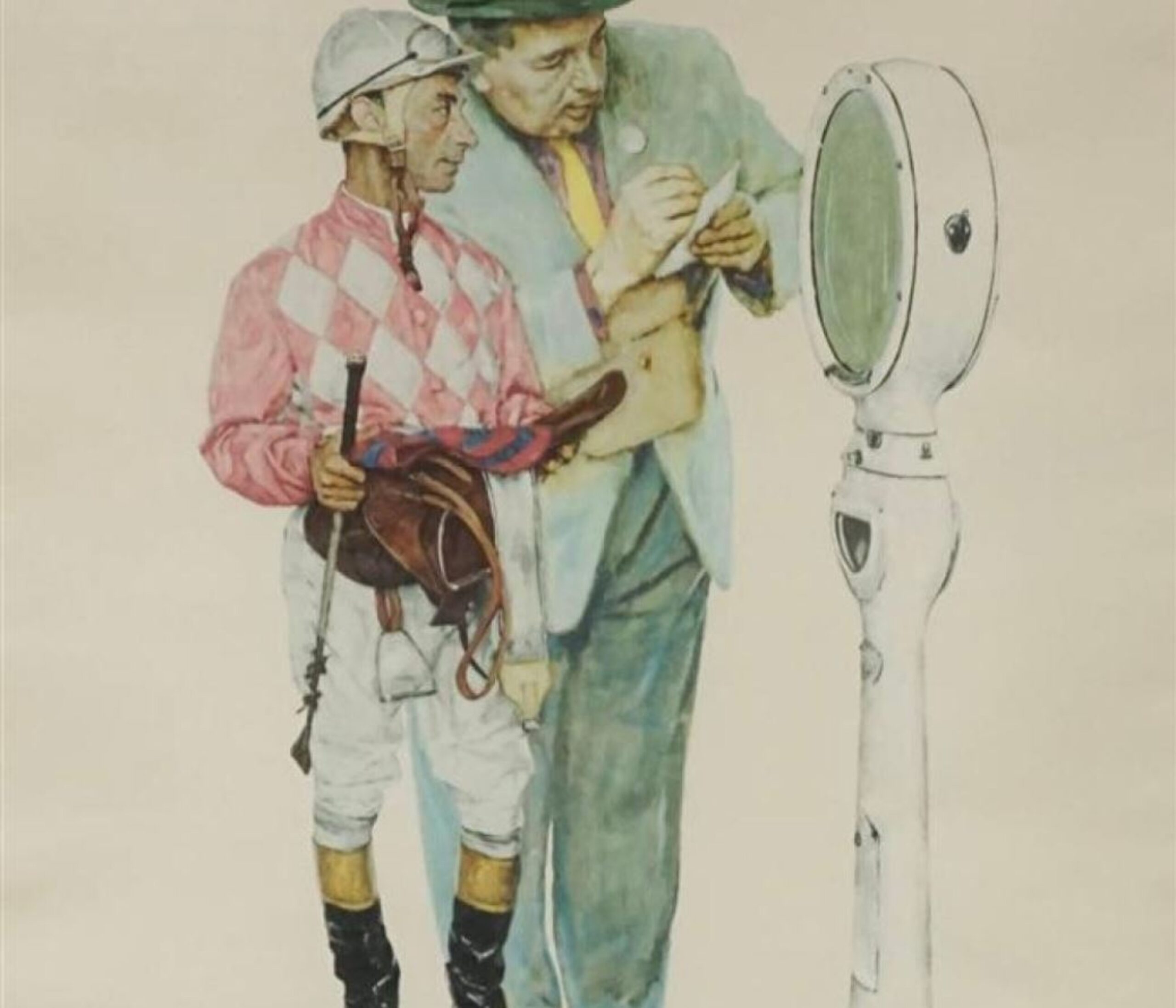 Jockey Weighing In by Norman Rockwell