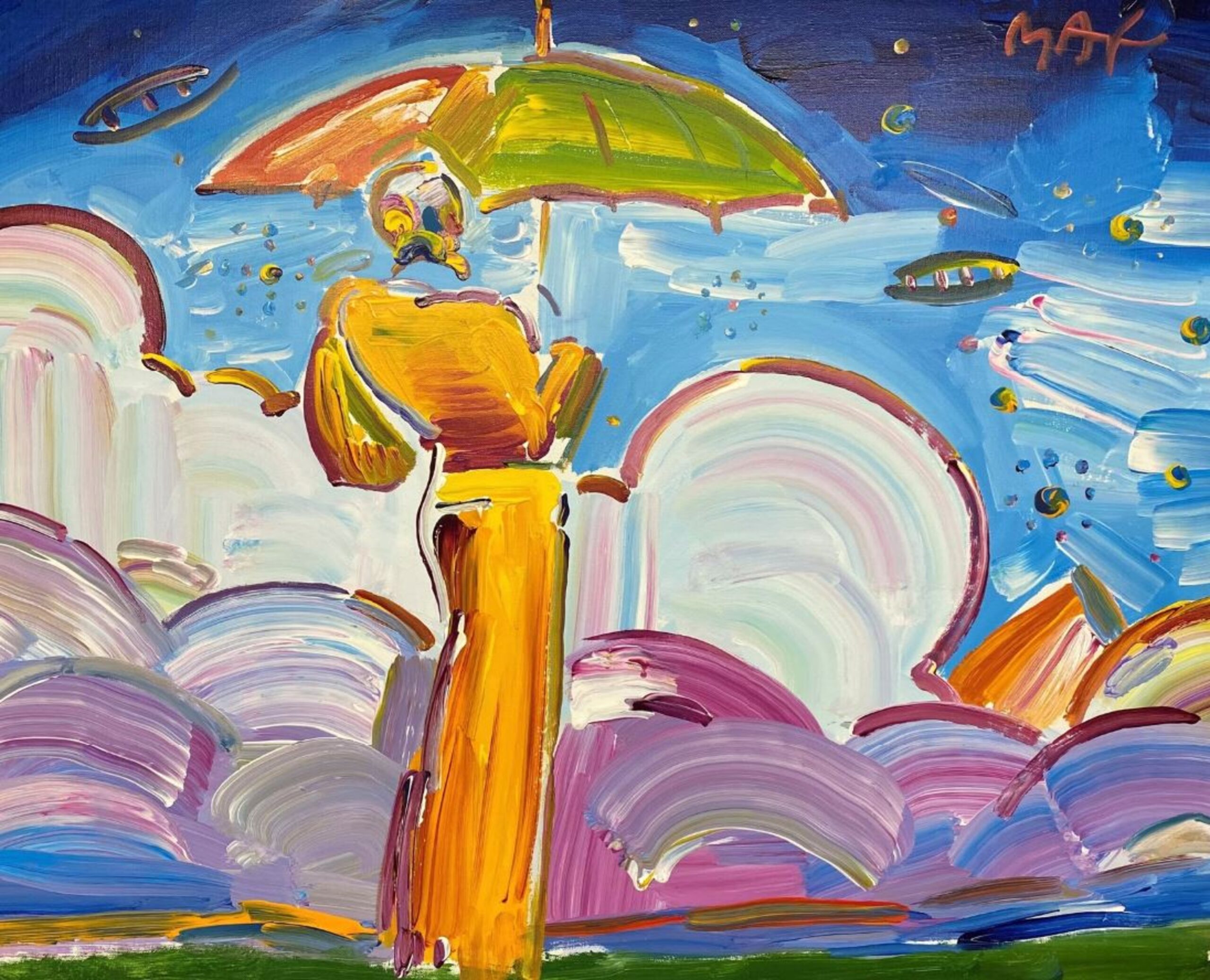 Sage with Umbrella by Peter Max