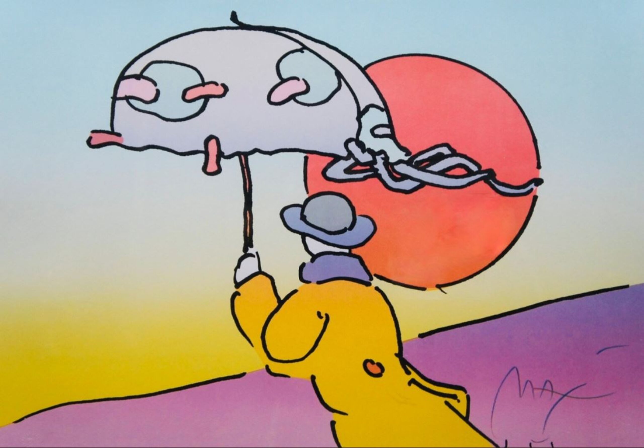 Umbrella Man by Peter Max