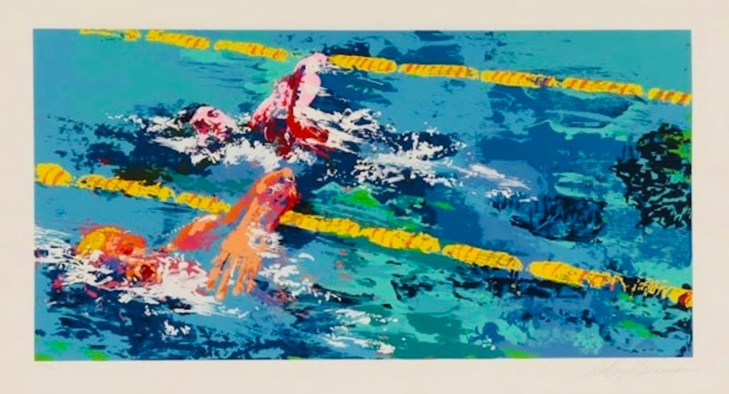 Swimmer From Olympic Suite by LeRoy Neiman