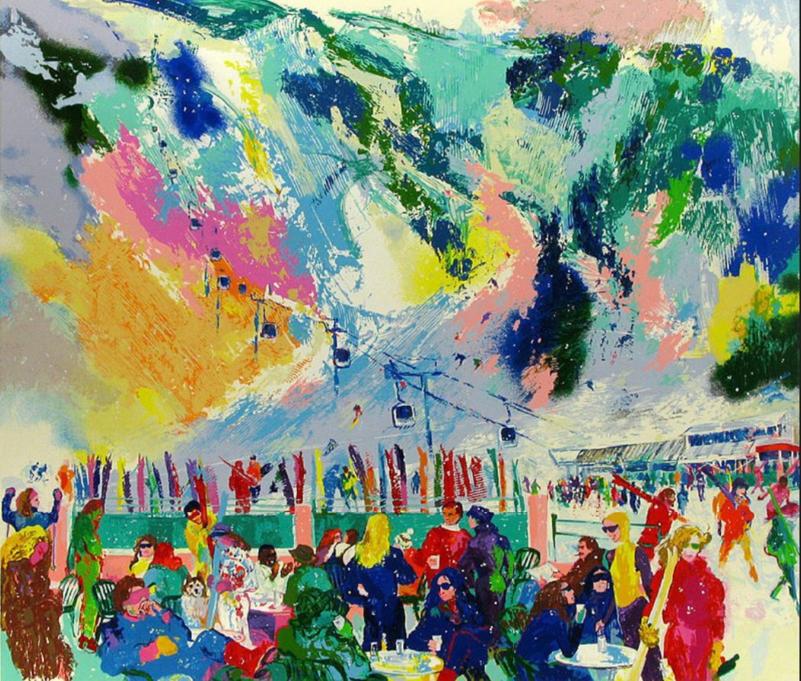 Aspen Mountain Rendez Vous by LeRoy Neiman