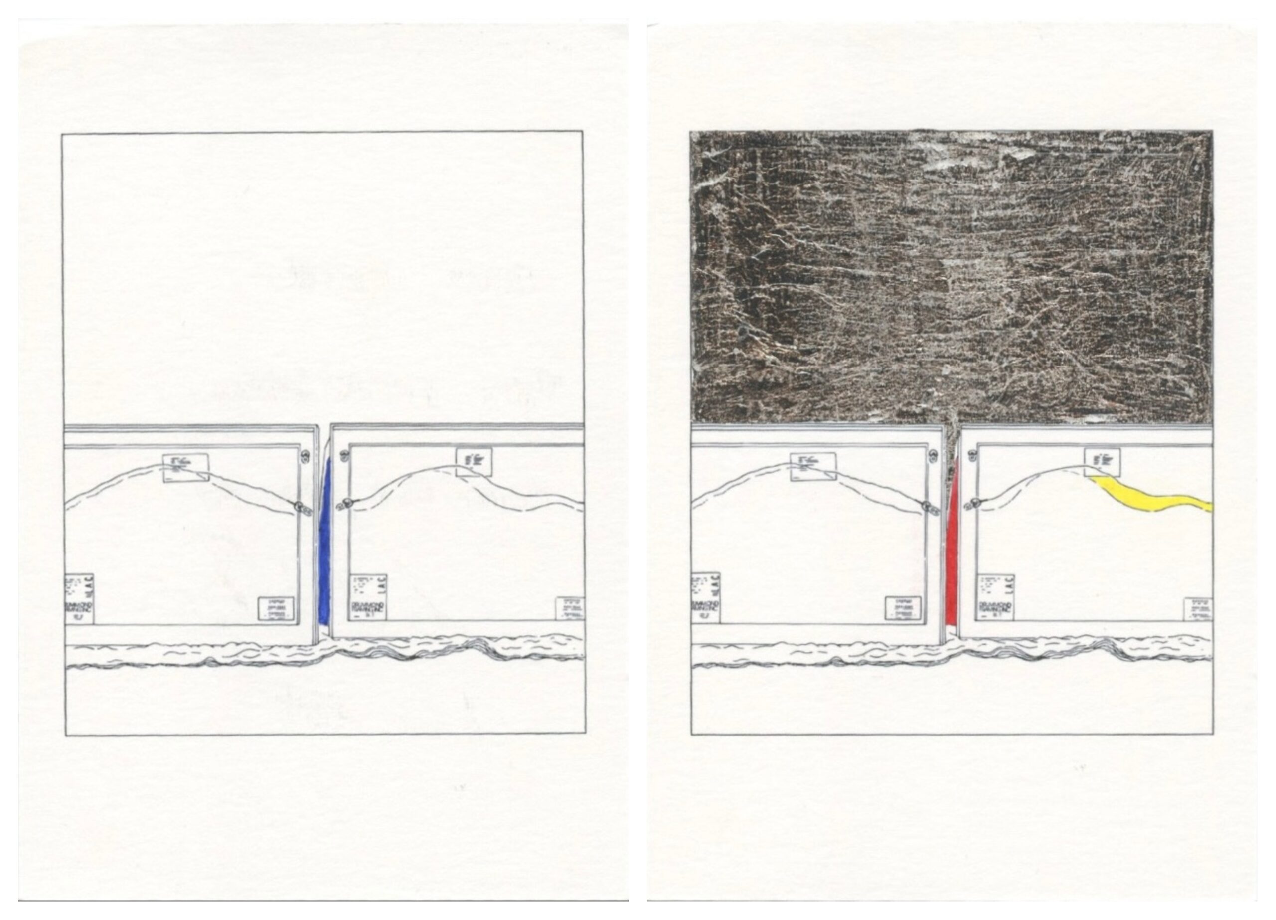 Twice Untitled (Traced and Painted) by Louise Lawler