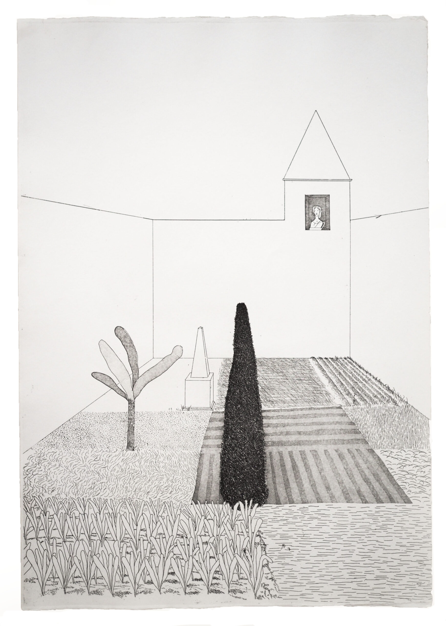 Rapunzel Growing in the Garden by David Hockney