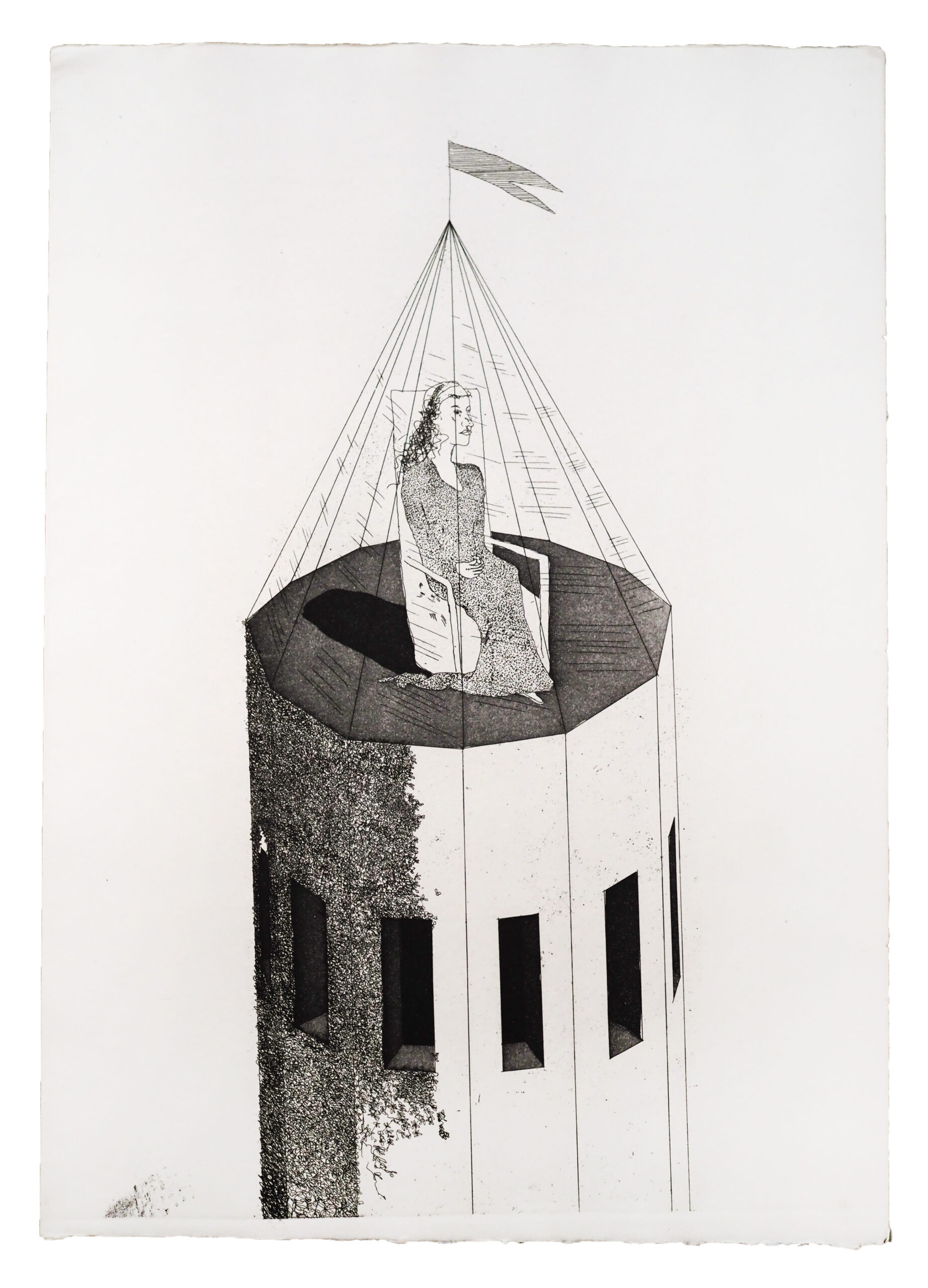 The Princess in her Tower by David Hockney