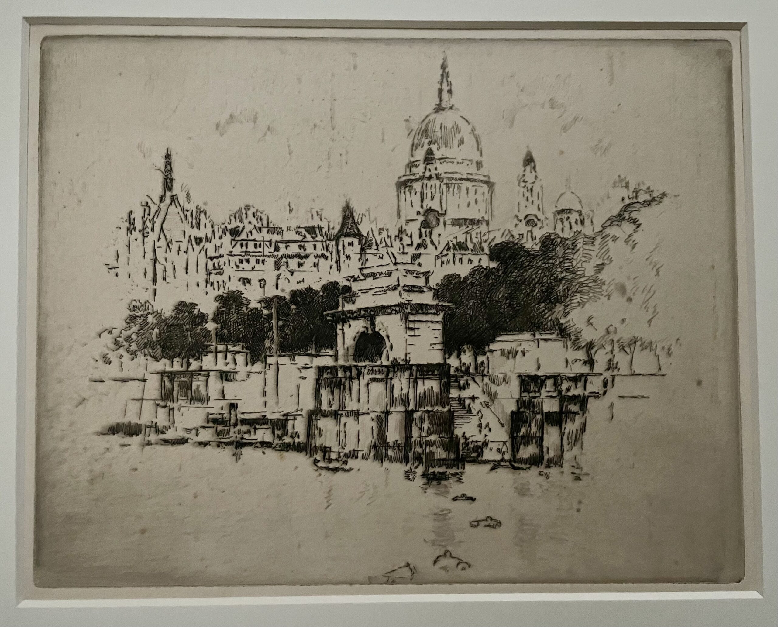 St Paul’s over Temple Stairs by Joseph Pennell