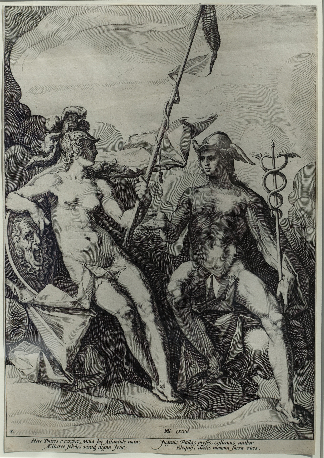 Mercury and Pallas Athena by Jacob Matham