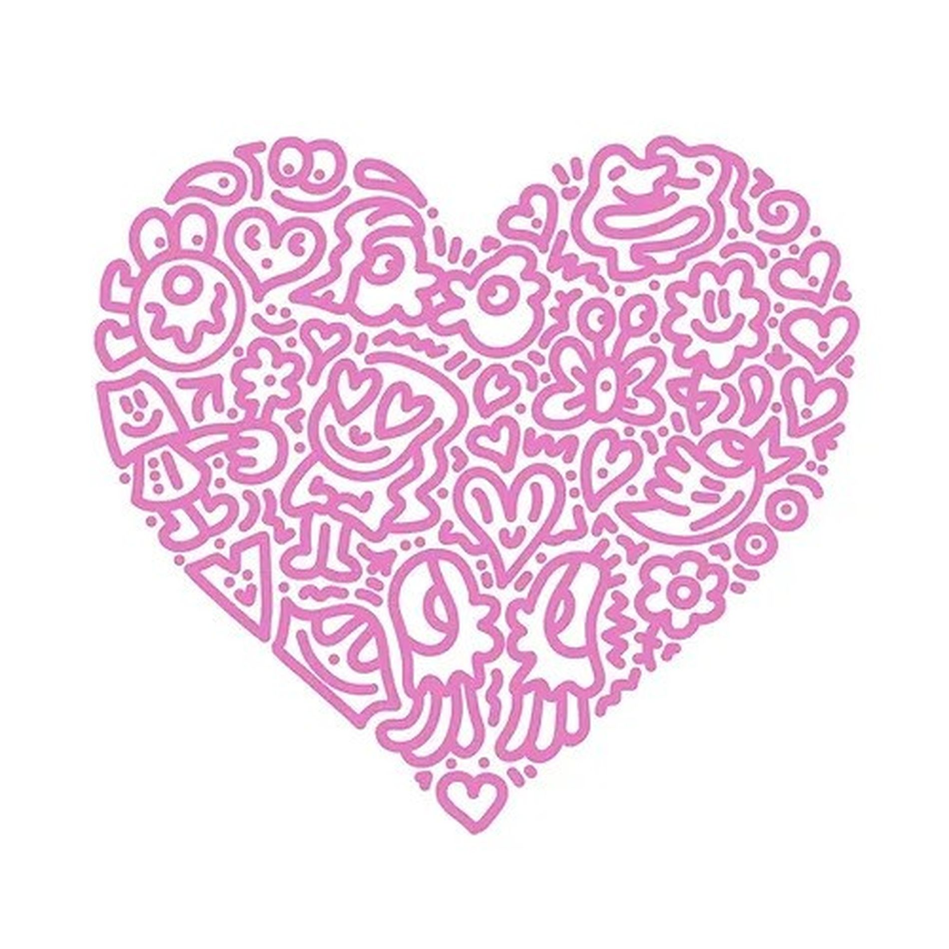 Pop Heart – Jellyfish Passion Pink by Mr Doodle