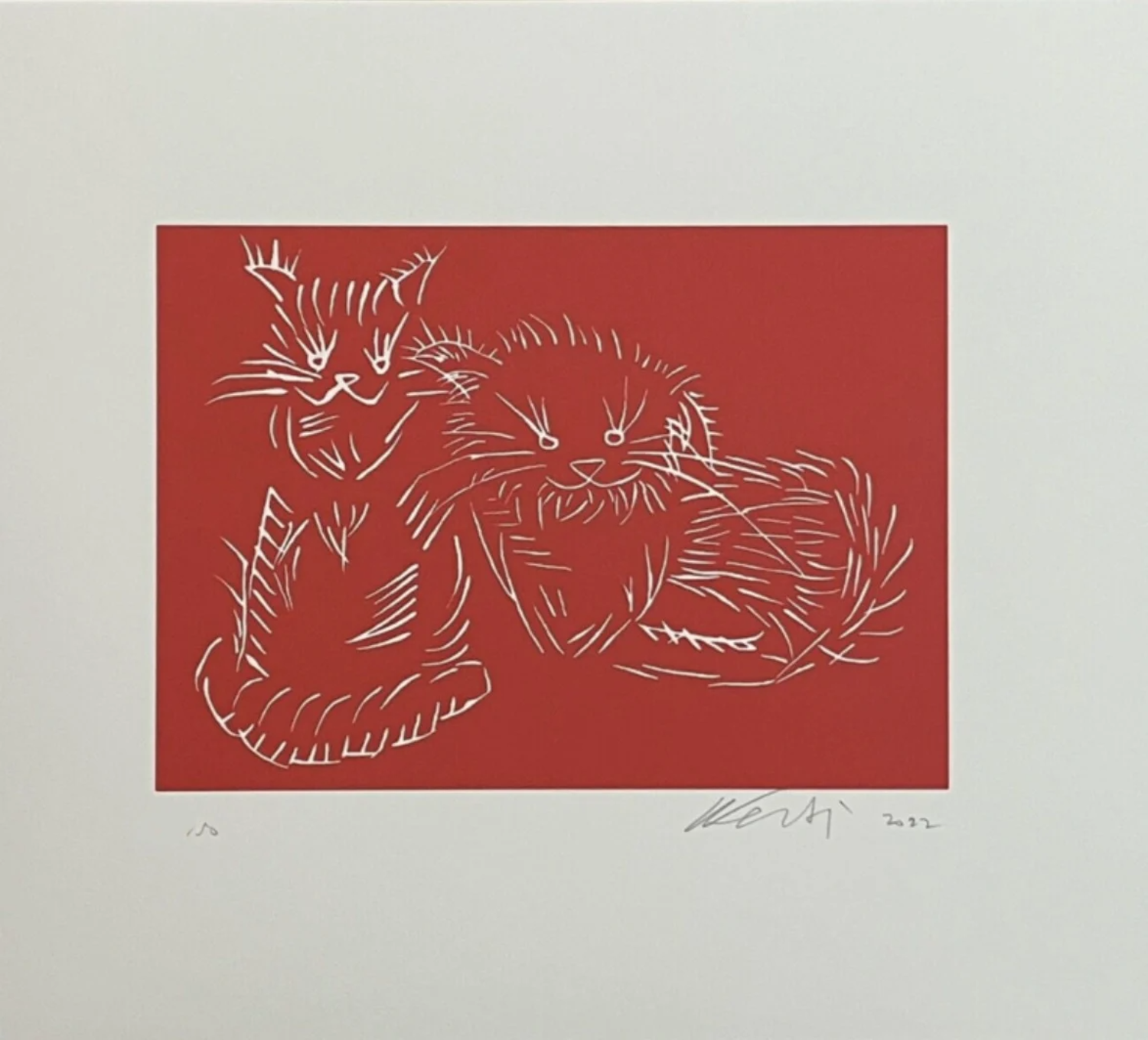 Cats – Red by Ai Weiwei