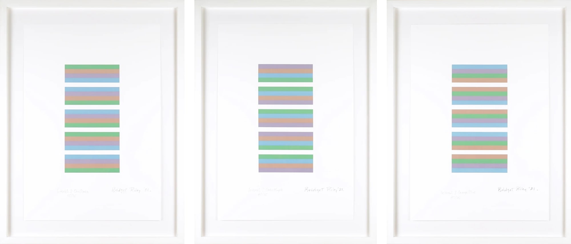 Intervals 3 – Complete Set of 3 by Bridget Riley