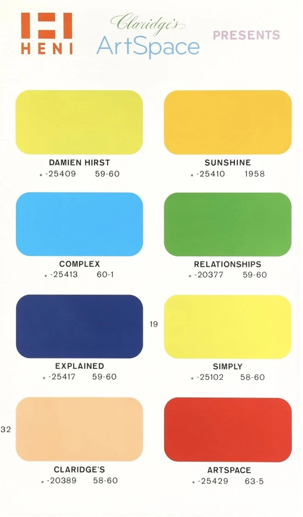 Claridges – Sunshine and Colour Chart by Damien Hirst