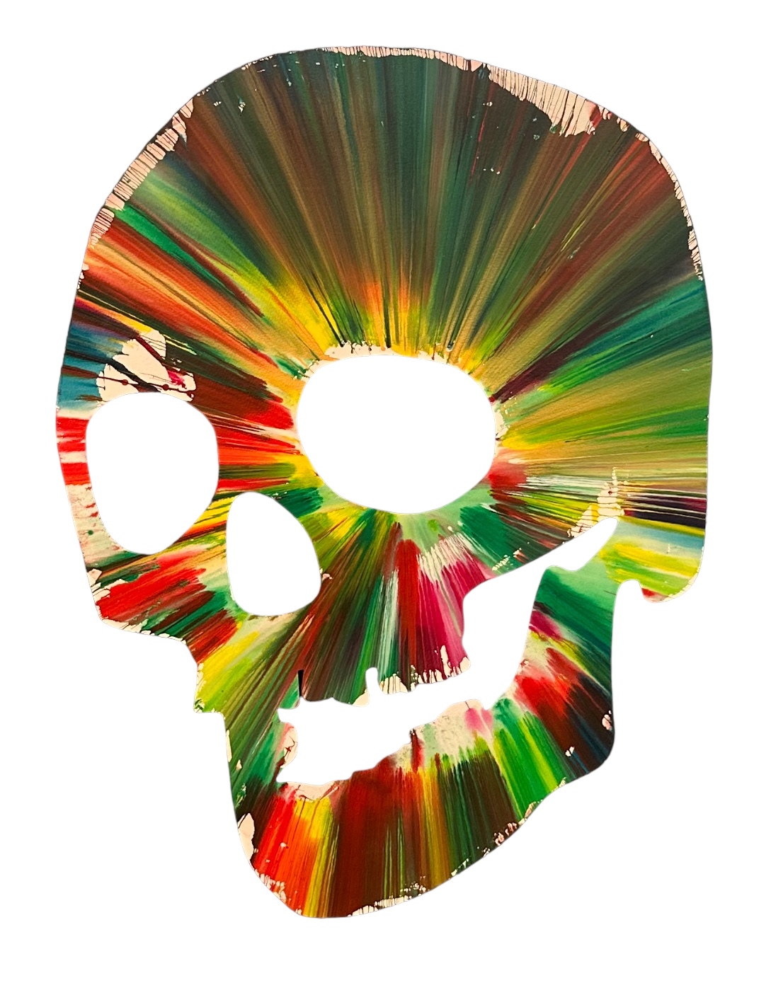 Skull Spin Painting by Damien Hirst