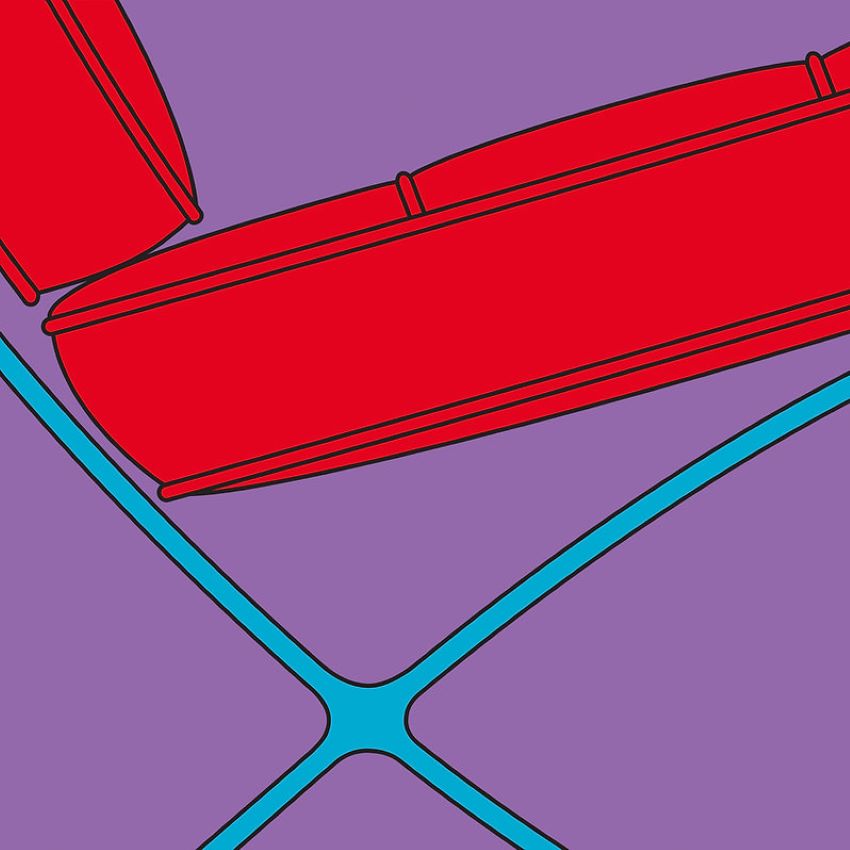 Chair from the Fragments Series (Barcelona Chair) by Michael Craig-Martin