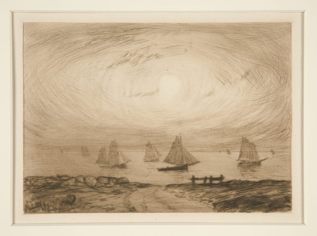 Barques au Clair de Lune by Charles Cottet