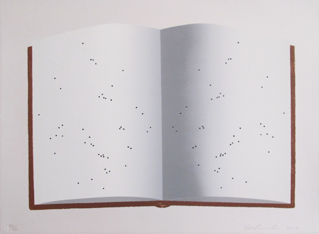 Open Book With Wormholes by Ed Ruscha